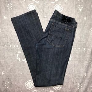 7 for all mankind | Dark Blue Straight Jeans Sz 28